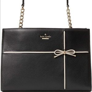 Kate spade black leather shoulder purse Nwot